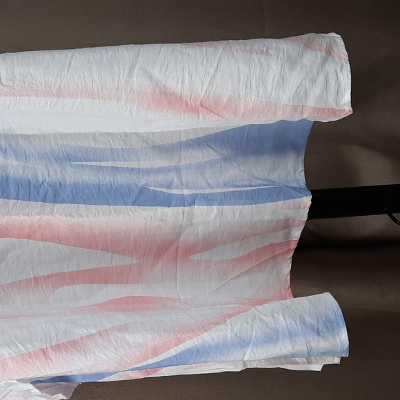 Papa Vancouver Olivia white, blue, & pink pastel loose fit dress, size XL, NWT - Picture 5 of 10